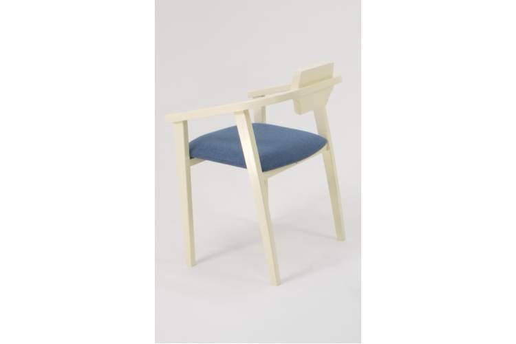 Обеденная группа Брамос К 100 слоновая кость со стульями Челси слоновая кость синий-6