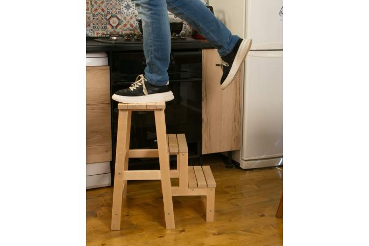 Табурет-стремянка Марк, Натуральное дерево-5