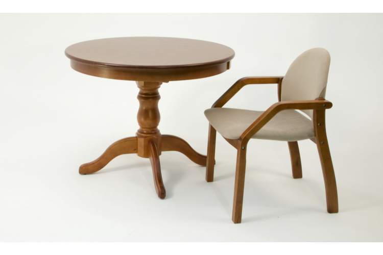 Обеденная группа Брамос К 100 орех со стульями Джуно орех бежевый-1