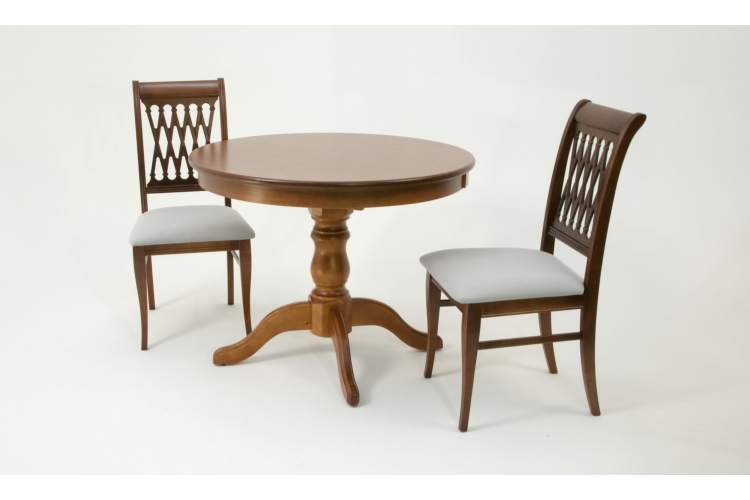 Обеденная группа Брамос К 100 орех со стульями Рич орех серый-1