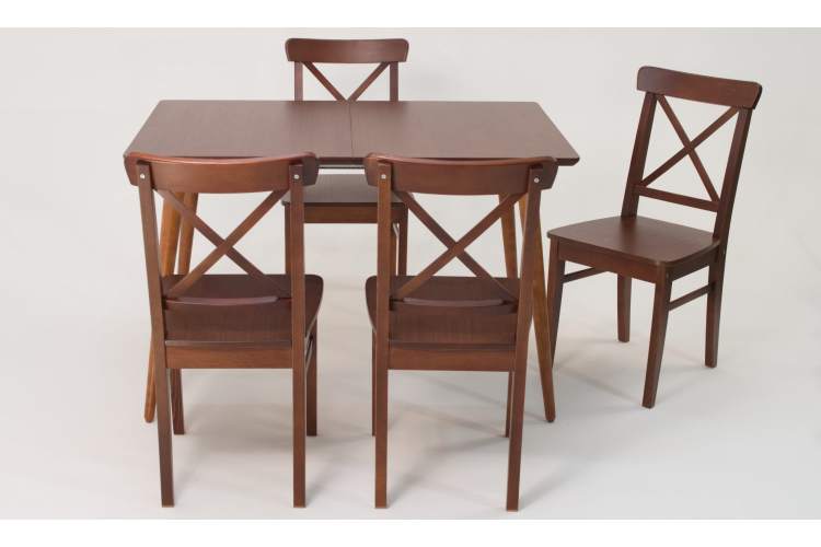 Стол Монте 120 орех со стульями Ингольф Орех-1