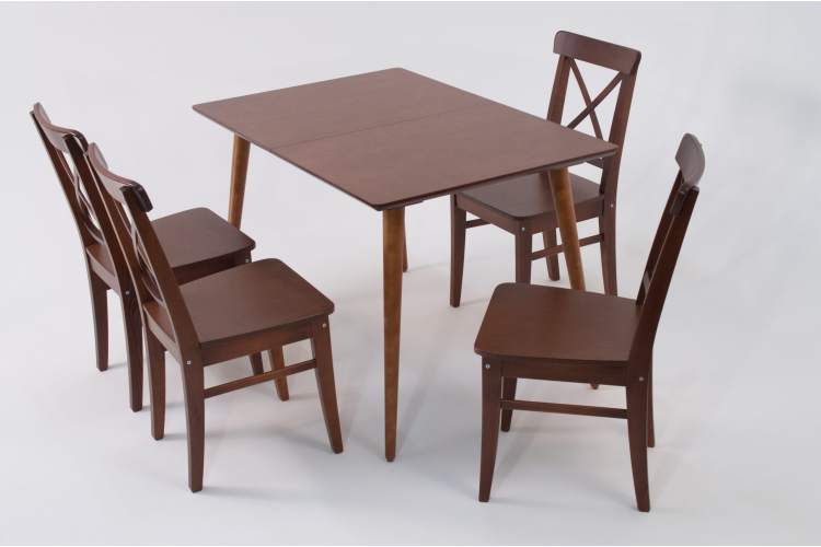 Стол Монте 120 орех со стульями Ингольф Орех-2