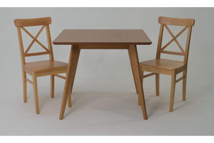 Стол Сканди М 90 натур со стульями Ингольф натур-2