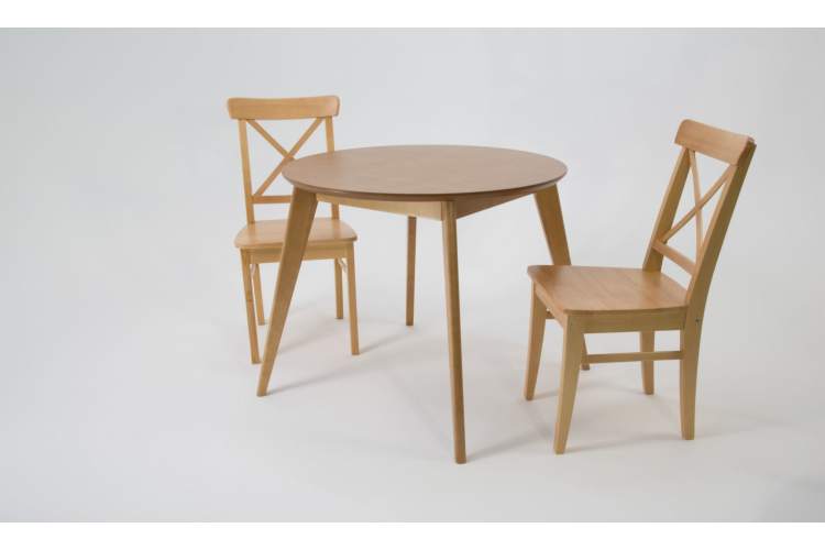 Стол Сканди К 100 натур со стульями Ингольф натур-1