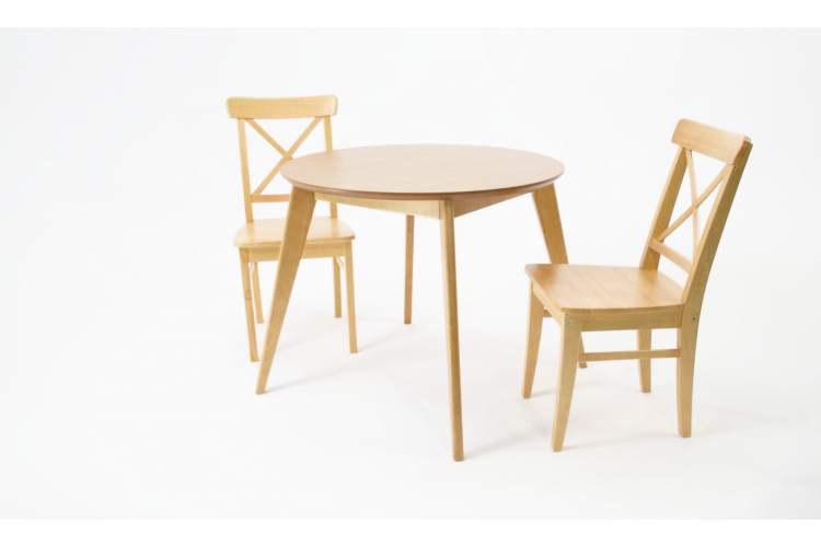 Стол Сканди К 100 натур со стульями Ингольф натур