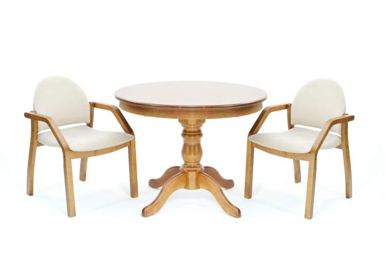 Обеденная группа Брамос К 100 орех со стульями Джуно орех бежевый