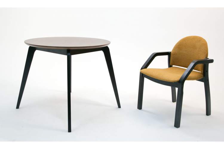 Стул-кресло Джуно 2.0 чёрный/карри-5