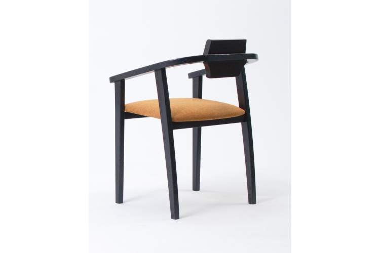 Стул-кресло Челси ПМ чёрный/карри-2