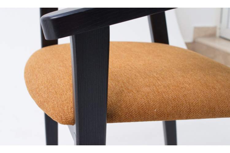 Стул-кресло Челси ПМ чёрный/карри-5