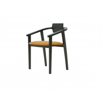 Стул-кресло Челси ПМ чёрный/карри