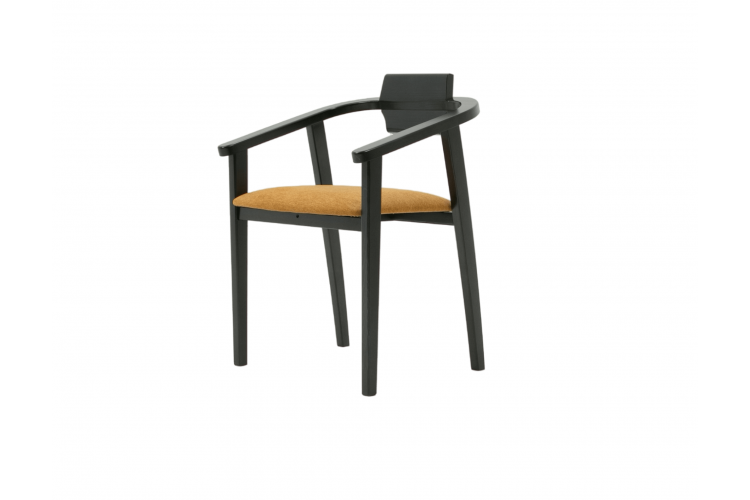 Стул-кресло Челси ПМ чёрный/карри