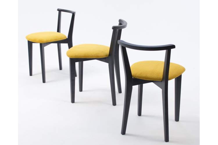 Стул Франк ПМ чёрный/жёлтый-1