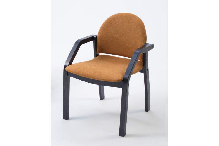 Стул-кресло Джуно 2.0 чёрный/карри-2