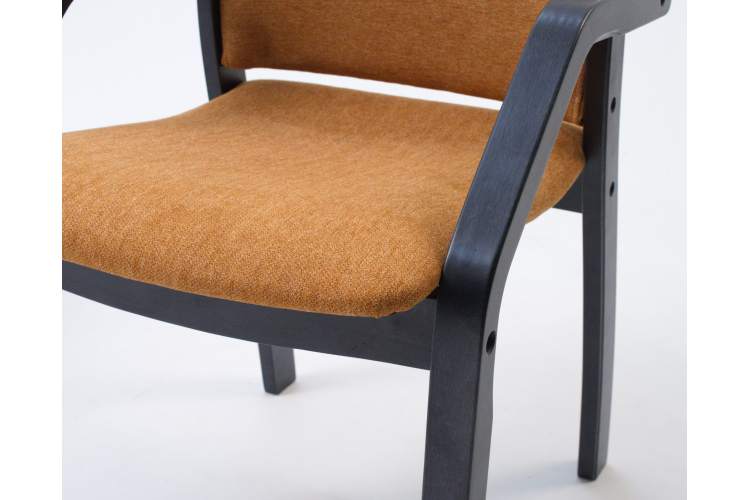 Стул-кресло Джуно 2.0 чёрный/карри-10