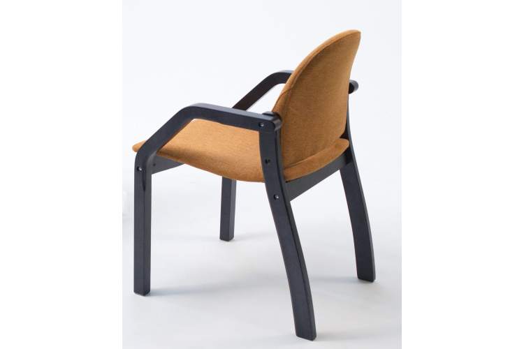 Стул-кресло Джуно 2.0 чёрный/карри-7