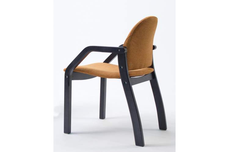 Стул-кресло Джуно 2.0 чёрный/карри-3