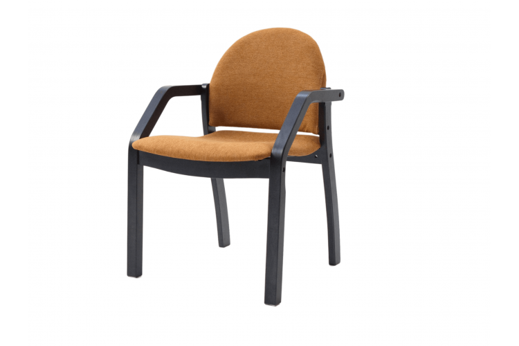 Стул-кресло Джуно 2.0 чёрный/карри