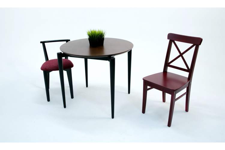 Стол Pawook К 90 чёрный/орех-3