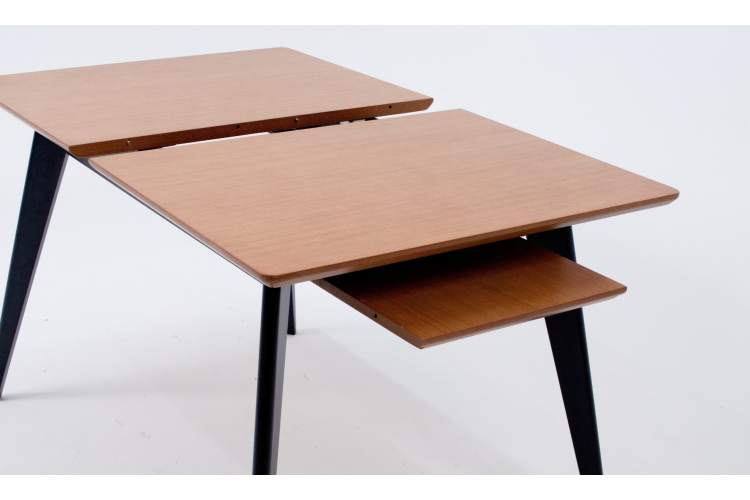 Стол Сканди 120 чёрное дерево/натур-9