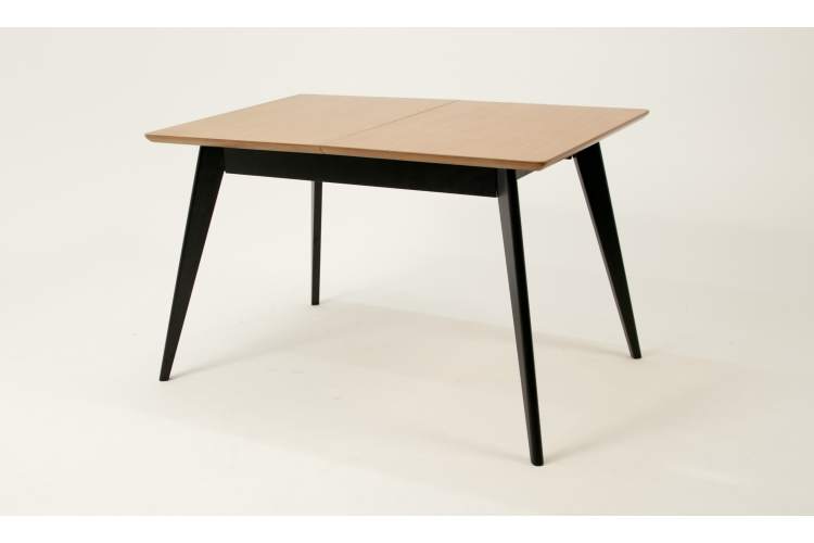 Стол Сканди 120 чёрное дерево/натур-1
