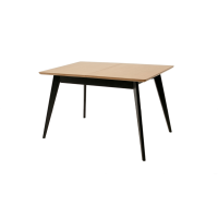 Стол Сканди 120 чёрное дерево/натур
