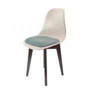 Стул Сашш чёрный /белый, бирюза