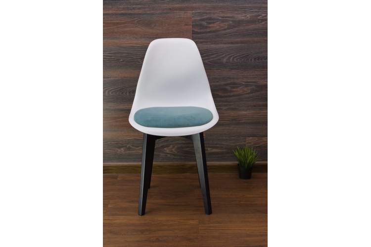 Стул Сашш чёрный /белый, бирюза-1