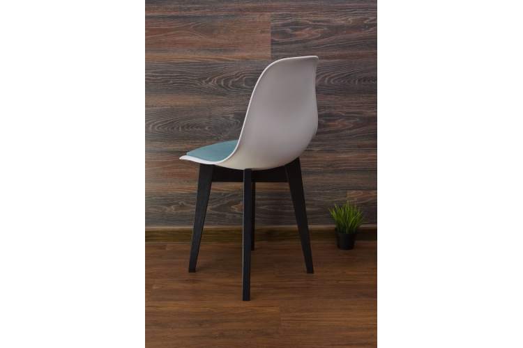 Стул Сашш чёрный /белый, бирюза-4