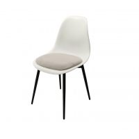 Стул Туссе чёрный /белый, серый
