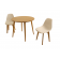 Стол Монте К 100 натур со стульями Сашш натур белый