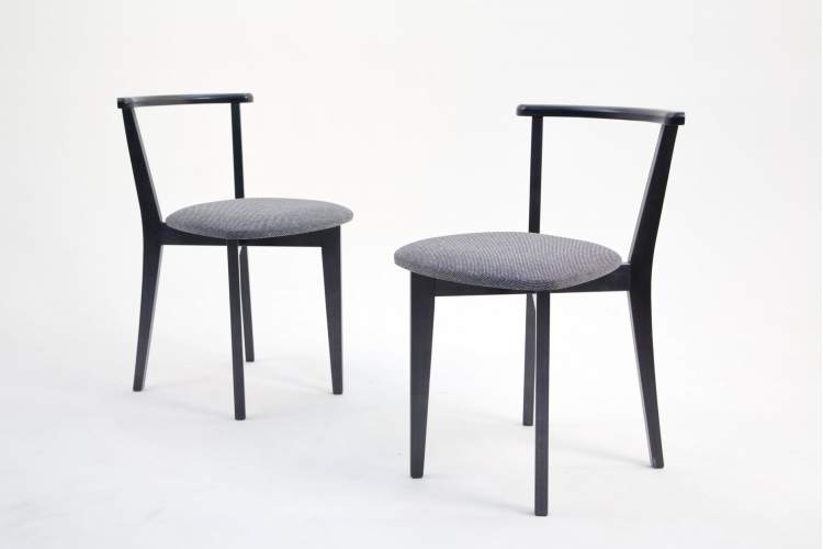 Стул Франк ПМ чёрное дерево/графит рогожка-5