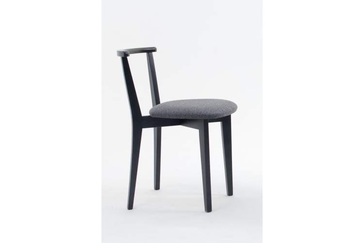 Стул Франк ПМ чёрное дерево/графит рогожка-1