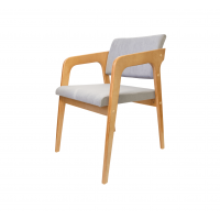 Стул-кресло Шадди натур/серый