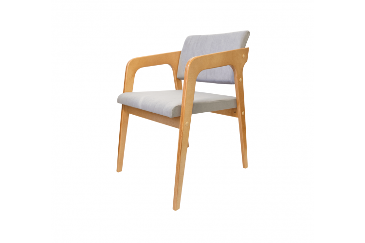 Стул-кресло Шадди натур/серый