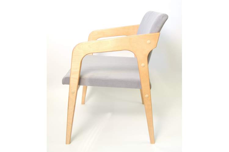 Стул-кресло Шадди натур/серый-4