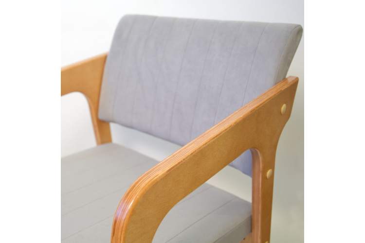 Стул-кресло Шадди натур/серый-25