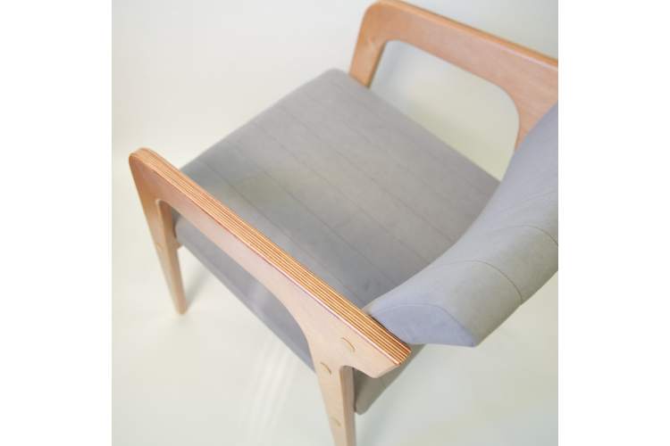 Стул-кресло Шадди натур/серый-2