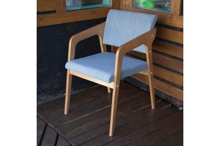 Стул-кресло Шадди натур/серый-22